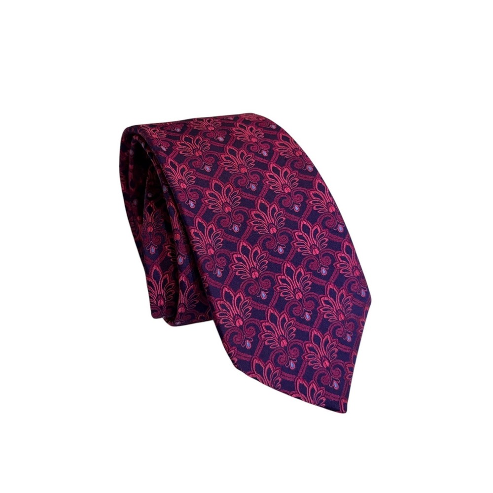 Ted Baker Purple Damask 100% Silk Necktie, OS
